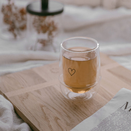 Verre double paroi 300ml cœur