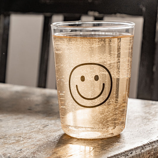 Trinkglas Smiley schwarz | Eulenschnitt