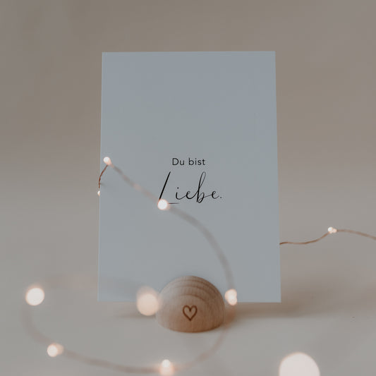 Porte-cartes demi-rond en forme de cœur