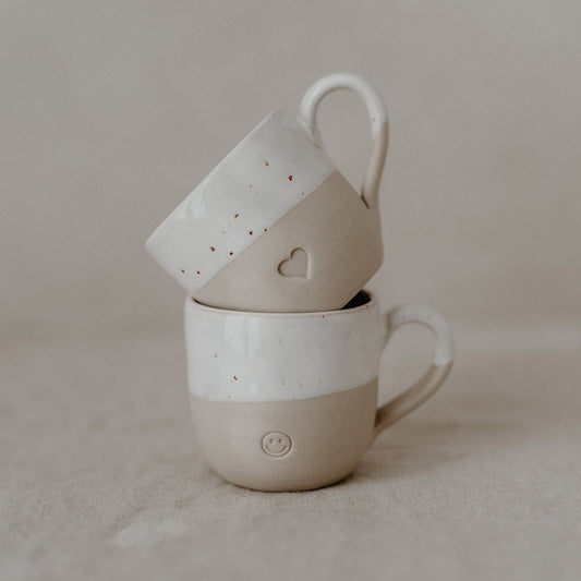 Tasse à espresso en forme de cœur