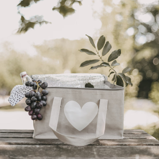 Sac isotherme gris cœur