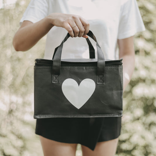 Sac isotherme noir cœur