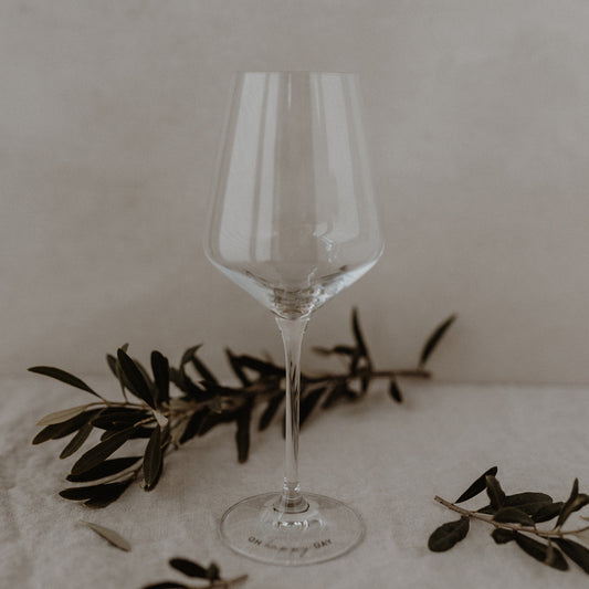 Verre à vin Oh happy day 390ml