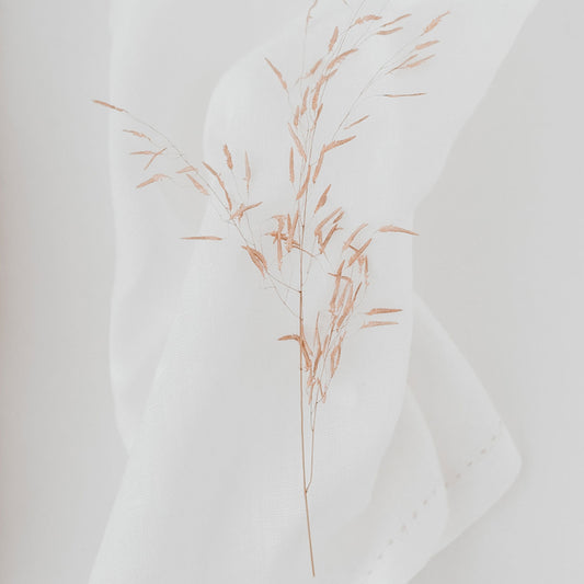 Serviettes en lin blanches en lot de 4