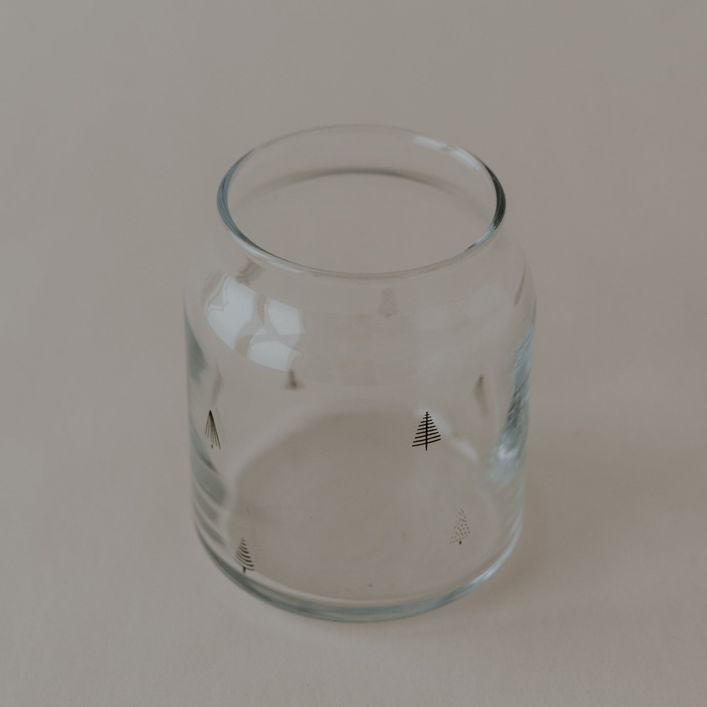 Vase aus Glas klein Tannen