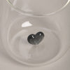 Trinkglas Herzfigur schwarz im 4er Set