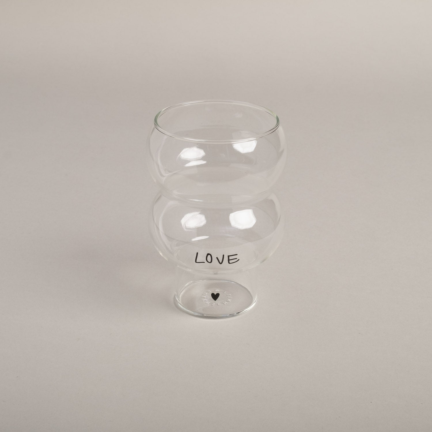 Double Bubble Glas Love