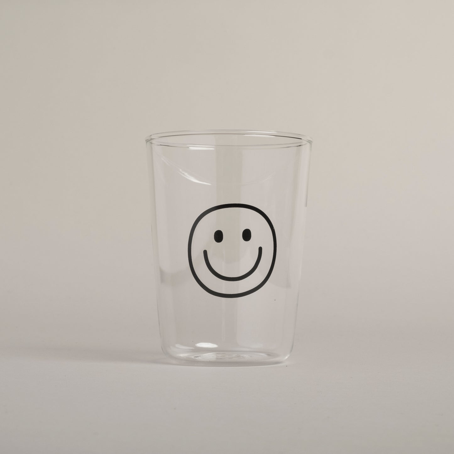 Trinkglas Smiley schwarz