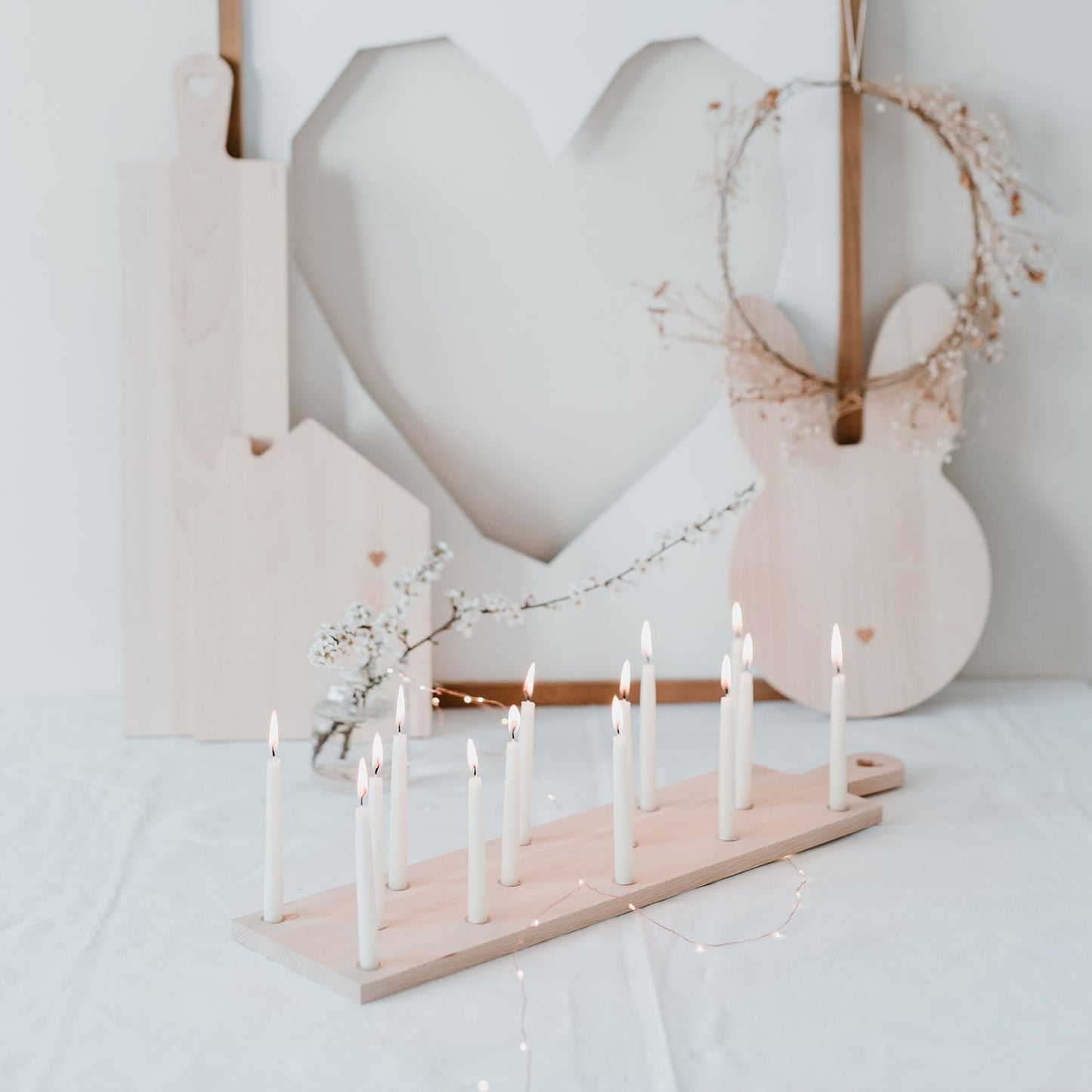 Kerzenbrett aus Buche