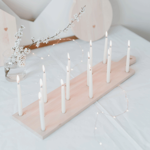 Kerzenbrett aus Buche