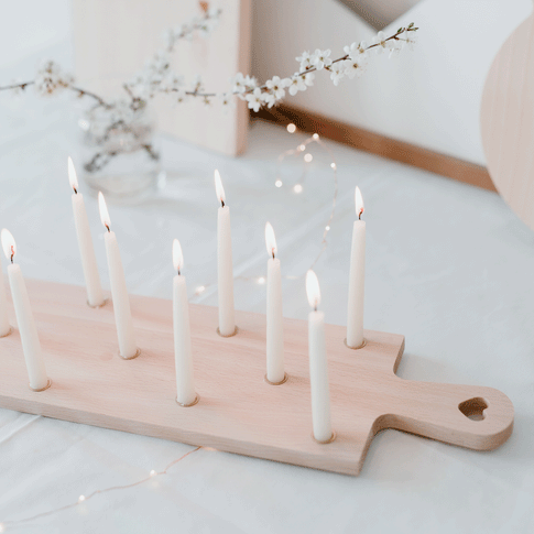 Kerzenbrett aus Buche