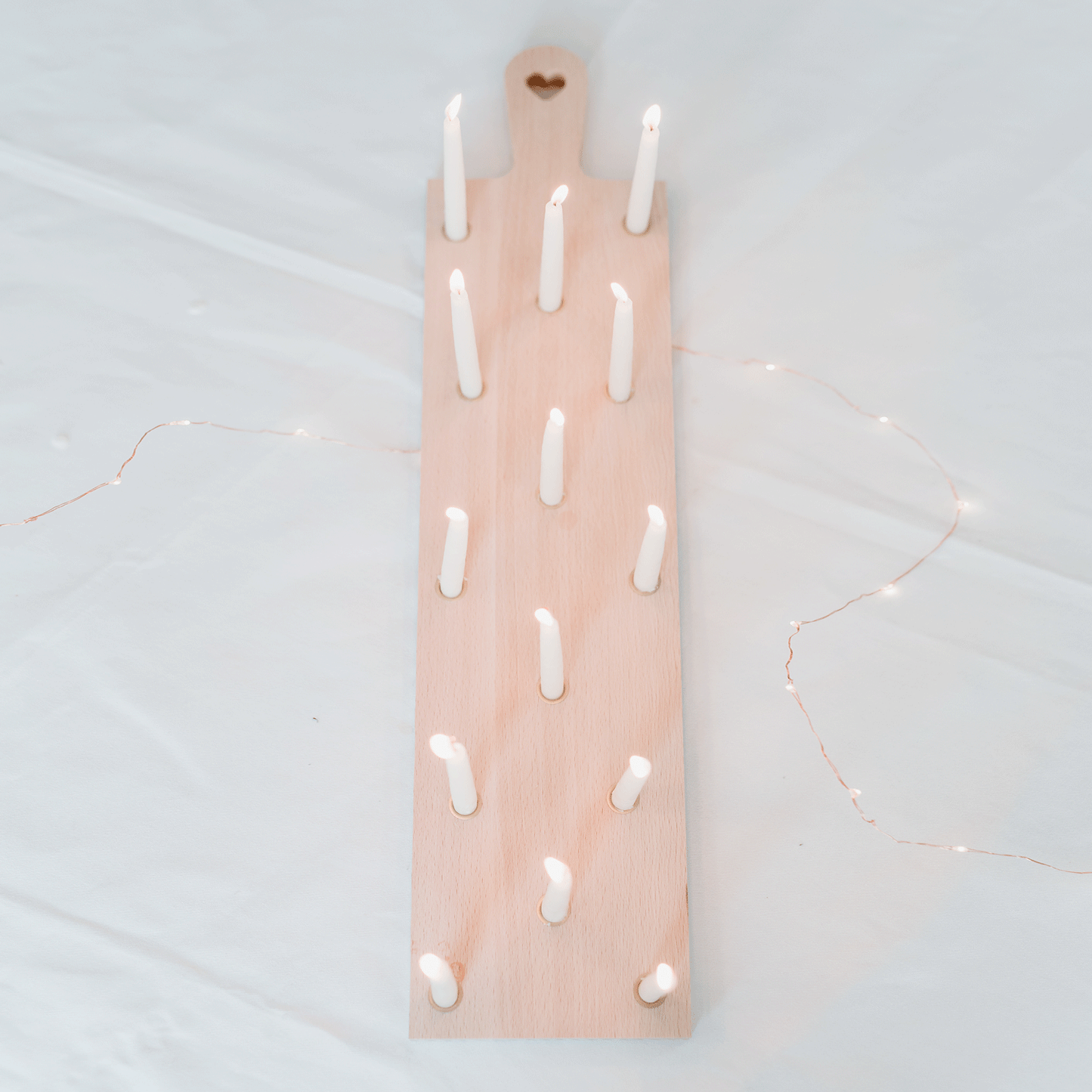 Kerzenbrett aus Buche