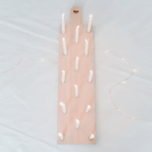 Kerzenbrett aus Buche