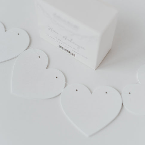 Holzanhänger Herz weiß im 10er Set