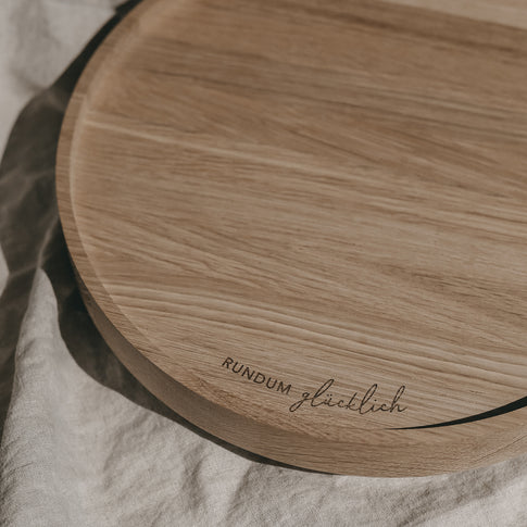 Drehteller aus Eiche Rundum glücklich