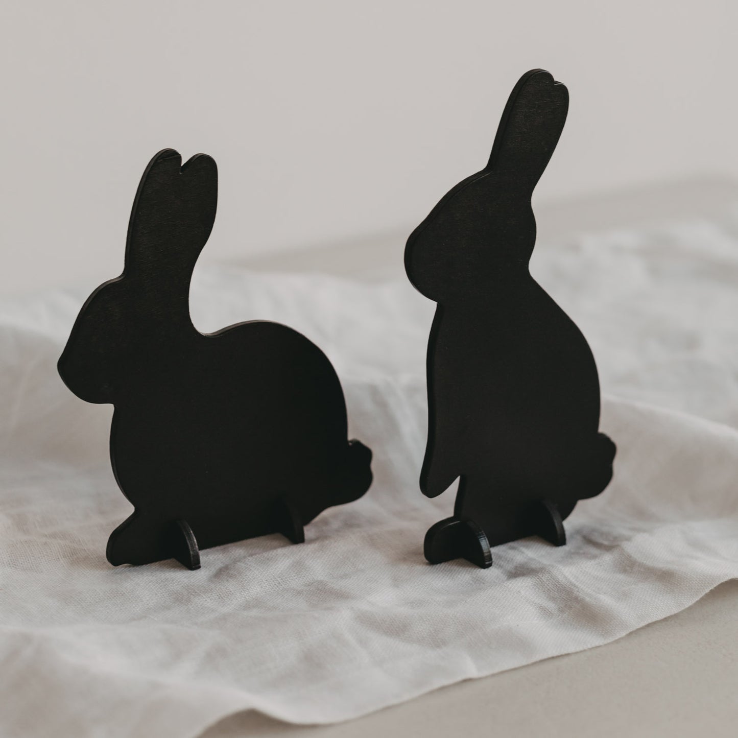 Steckhasen schwarz 2er Set | Eulenschnitt 