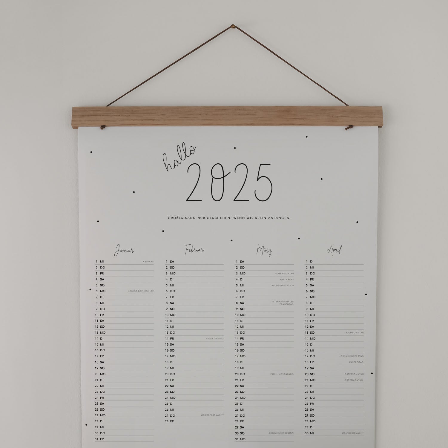 Wandkalender 2025