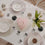 Wendbarer Untersetzer Herz in Flieder und Creme, dezentes Herzdesign, modernes Wohnaccessoire