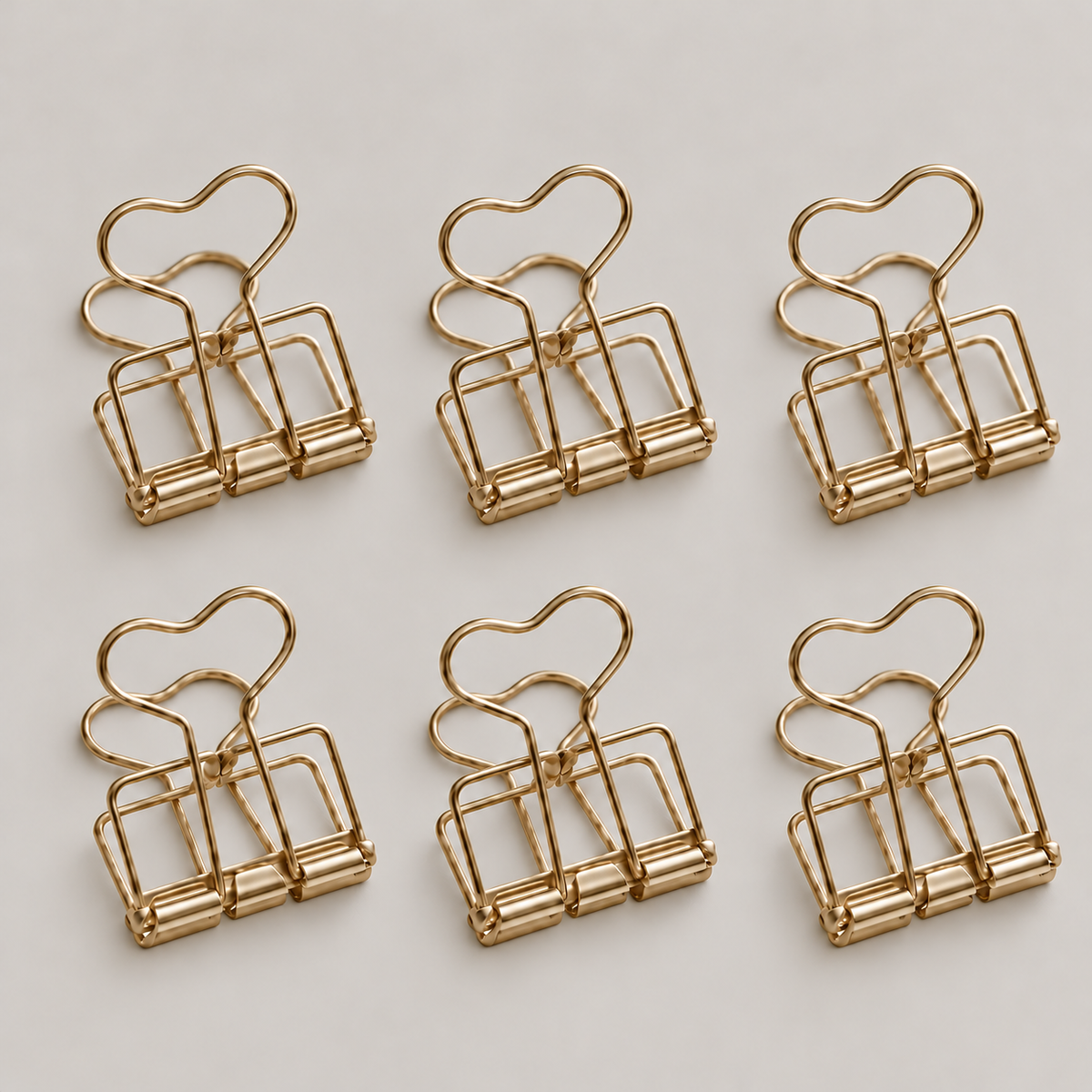 Clip mittel gold 6er Set