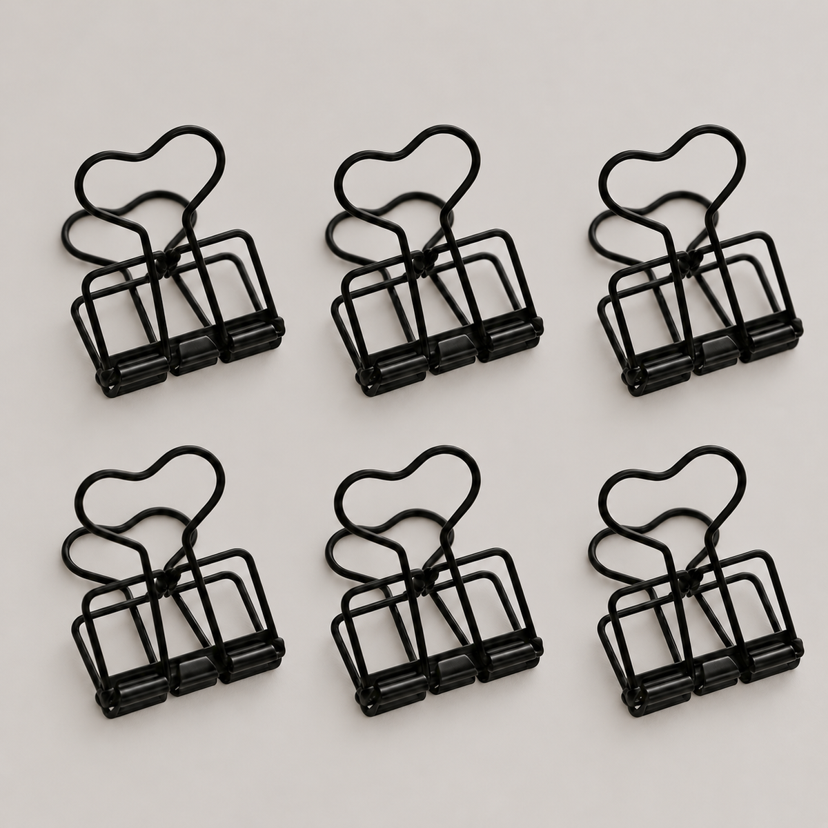 Clip mittel schwarz 6er Set