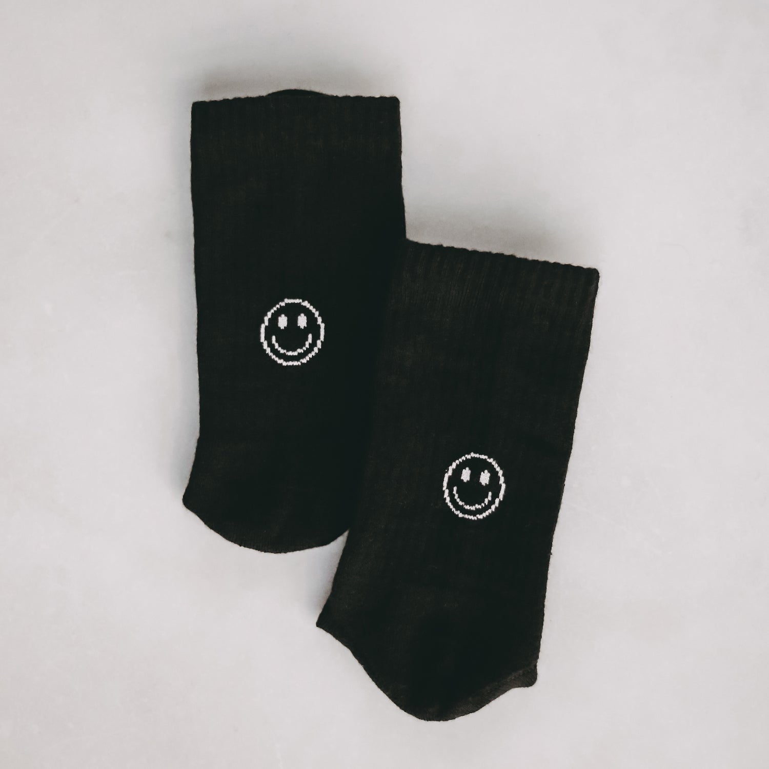 Socken Smiley schwarz