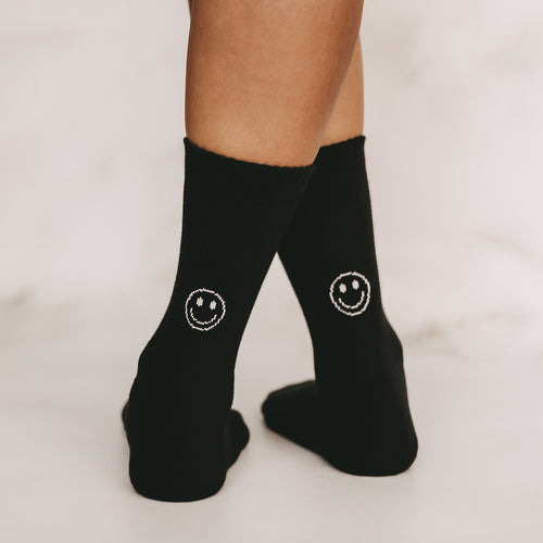 Socken Smiley schwarz