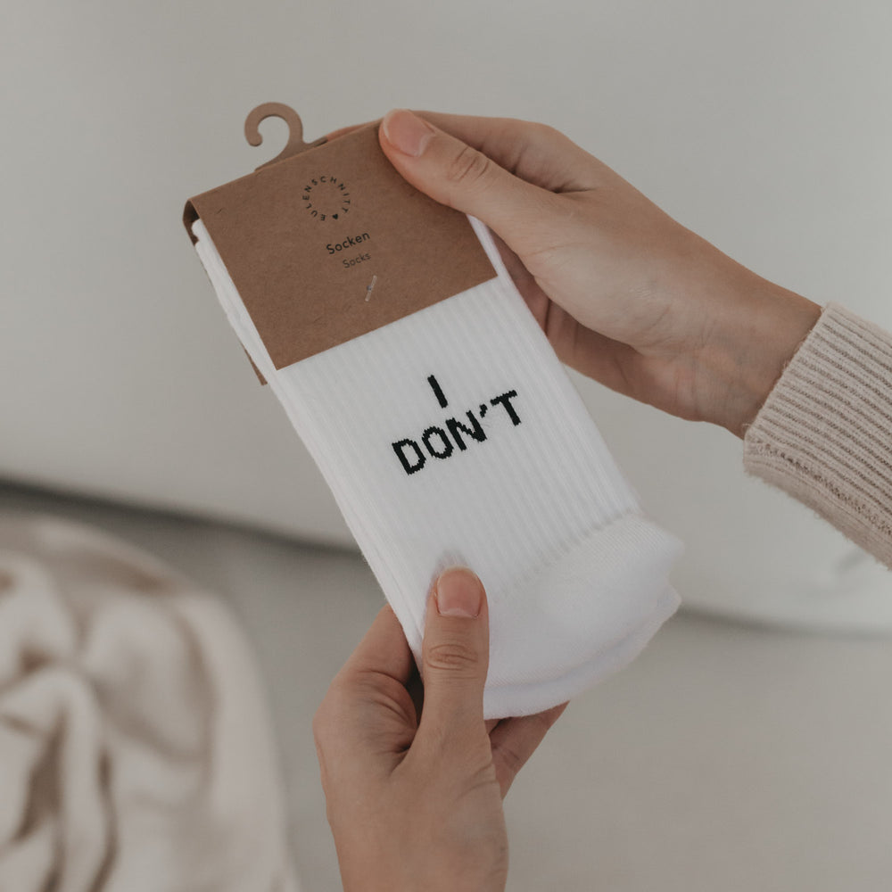 Socken weiß I don't work here