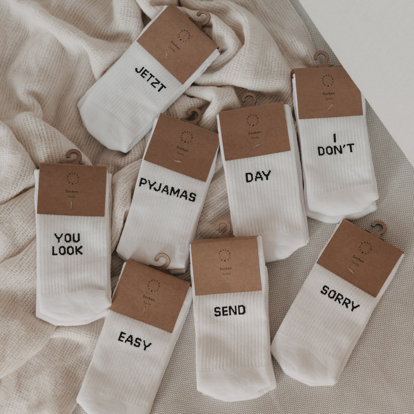 Socken weiß I don't work here