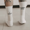 Socken weiß I don't work here