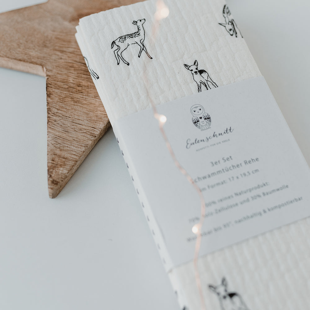 Schwammtücher Rehe 3er Set