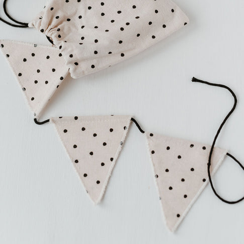 Wimpelkette Punkte aus Stoff