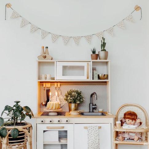 Wimpelkette Punkte aus Stoff