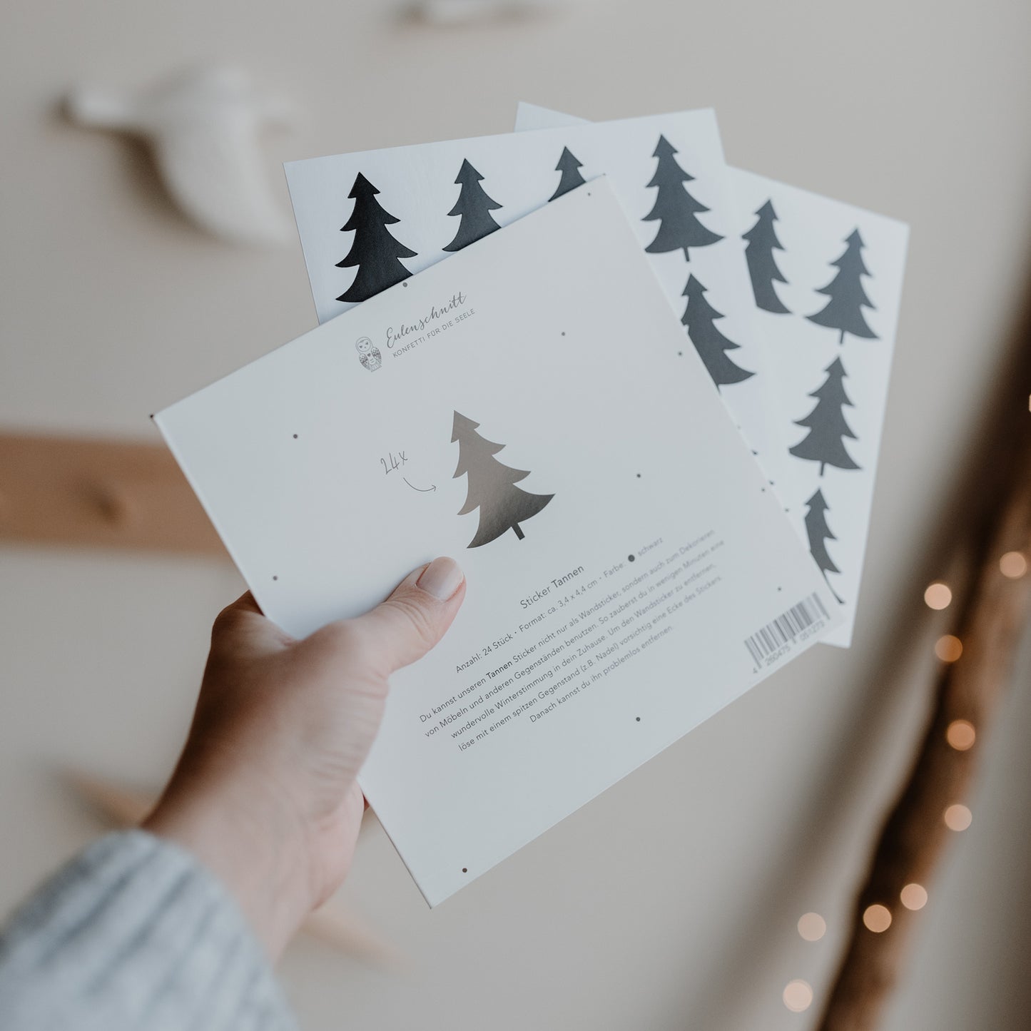 Wandsticker Tannen Schwarz