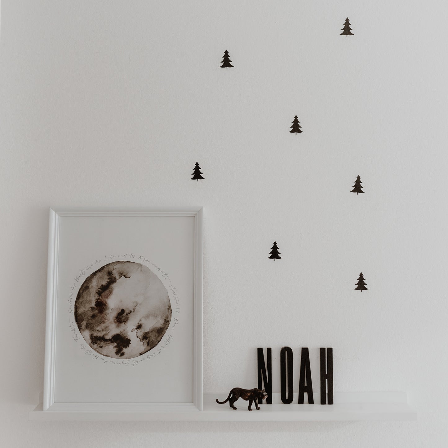 Wandsticker Tannen Schwarz