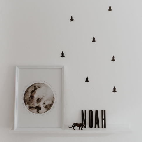 Wandsticker Tannen Schwarz