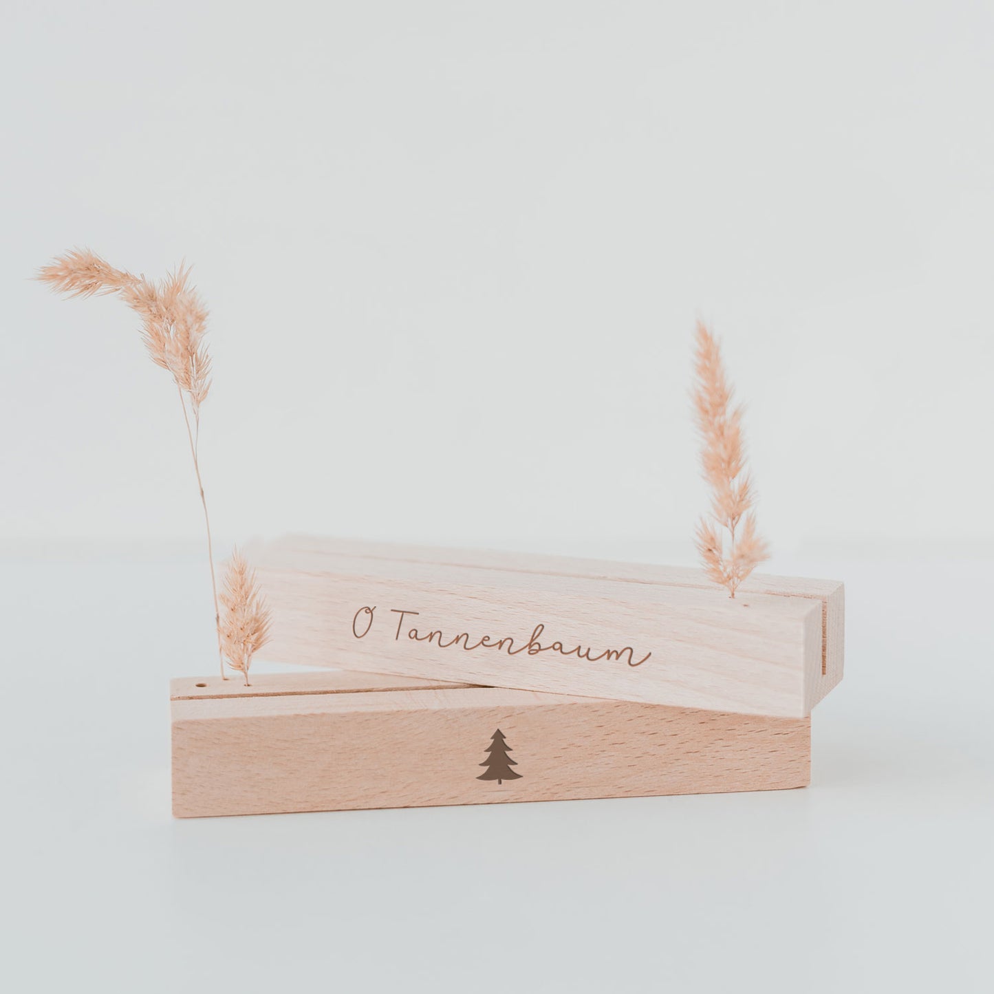 Karten- und Trockenblumenständer Tannenbaum im 2er Set