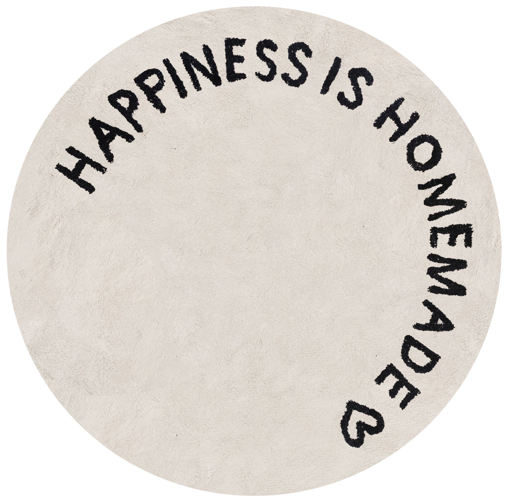 Runder Webteppich Happiness