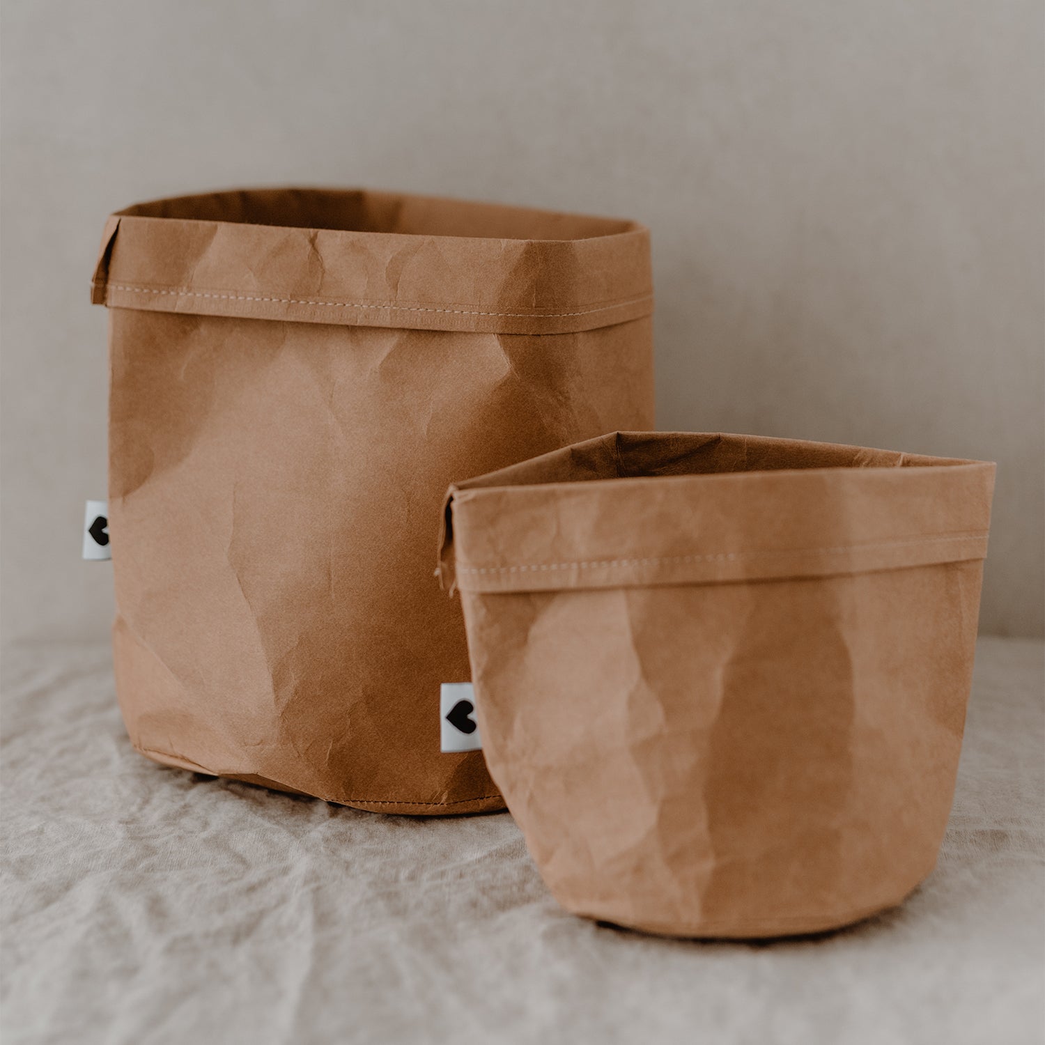 Paperbag 2er Set natur