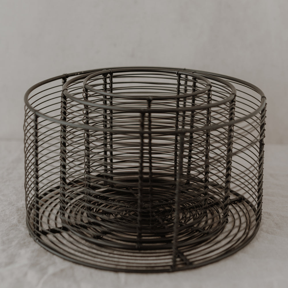 Panier en fil métallique rond de 19 cm