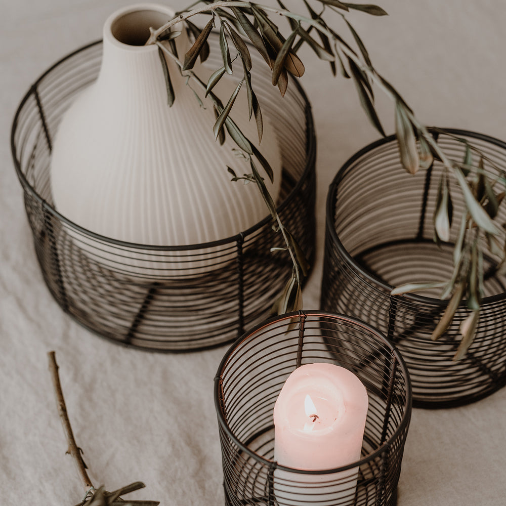 Panier en fil métallique rond de 19 cm