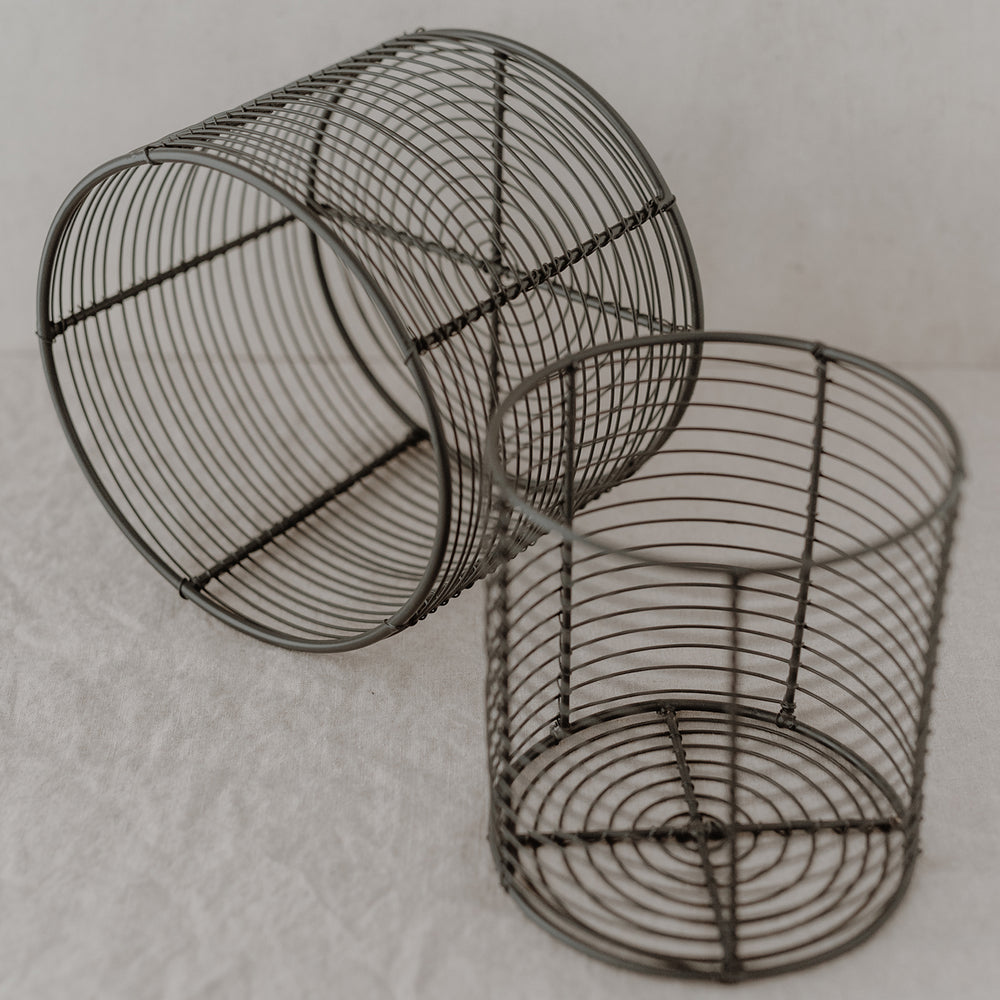 Panier en fil métallique rond de 19 cm