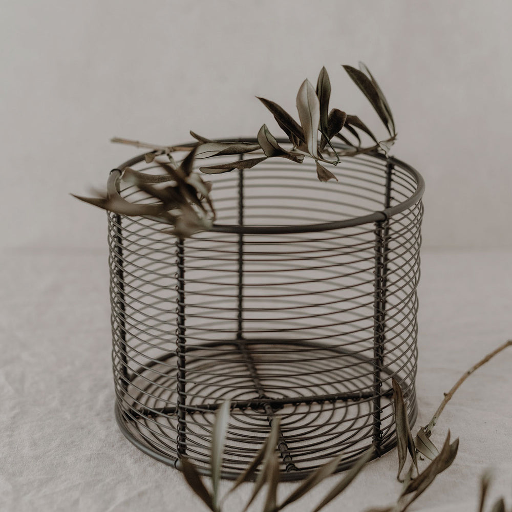 Panier en fil métallique rond de 19 cm