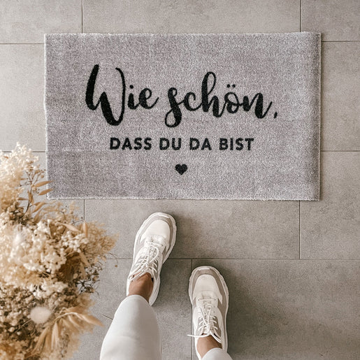 Waschbare Fußmatte Wie Schön Grau | Eulenschnitt 