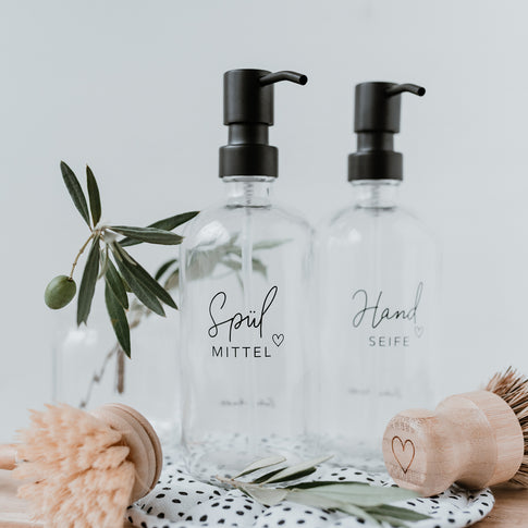 Distributeur de savon Handseife transparent 500ml