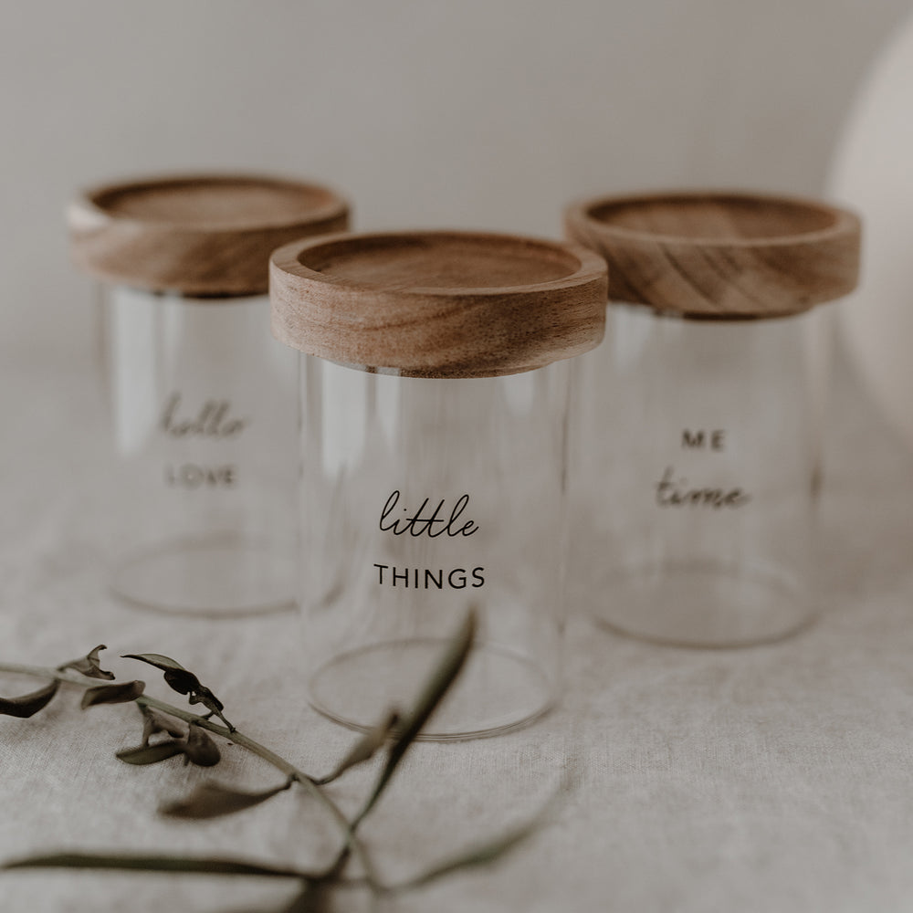 Mini Vorratsgläser Little Things schwarz im 6er Set | Eulenschnitt 