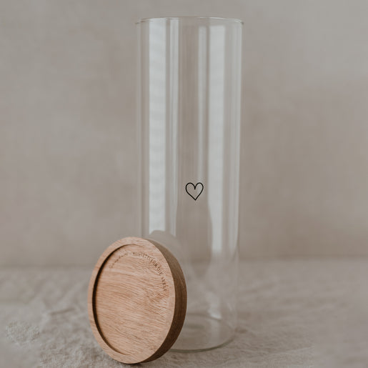 Pot de provisions Coeur Noir 30 cm