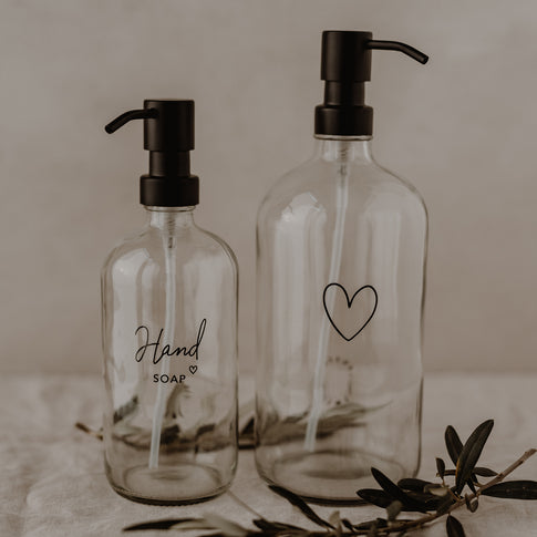 Seifenspender Herz transparent 1L