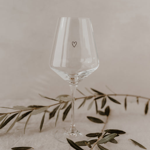 Verre à vin coeur 490ml