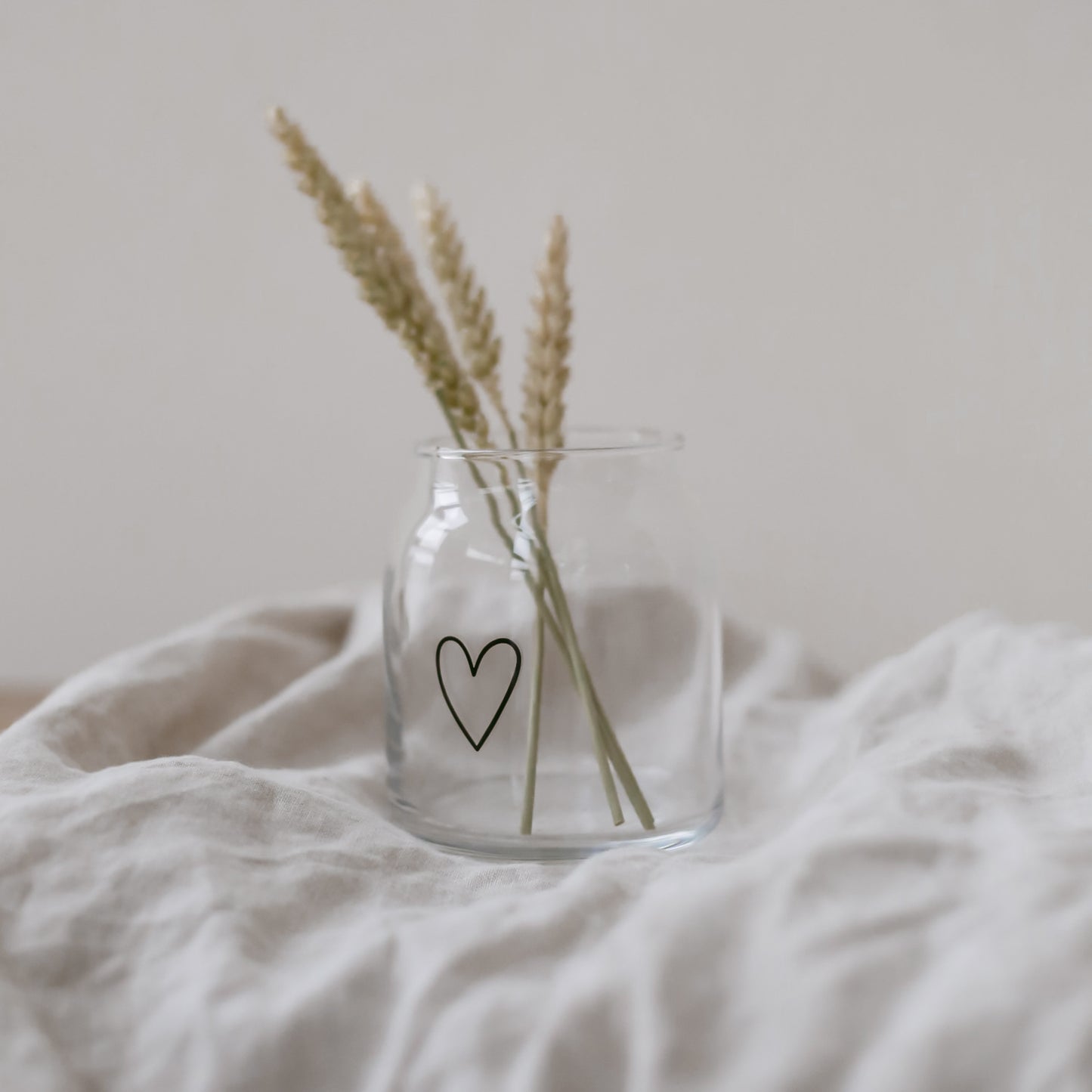 Vase en verre petit coeur