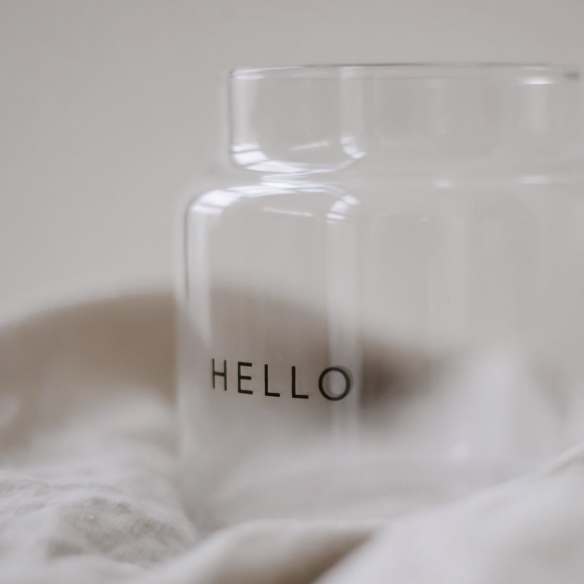 Vase aus Glas mittel Hello